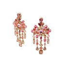 Gema clip earrings, Chandelier, Multicolored, Gold-tone plated